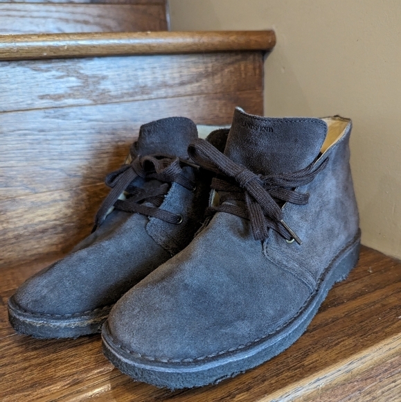 Vintage Lands End desert boot brown suede, gum sole Woman's 7.5/8 Mens 6 - Picture 5 of 12